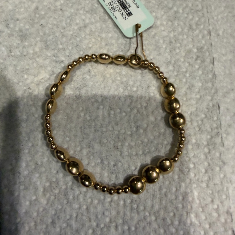 Enewton adm small Gold 2.5 mm Beaded Stretch Bracelet NWT